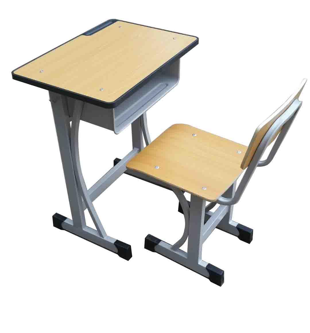 学校学生课桌椅定做大学生钢木优质课桌批发