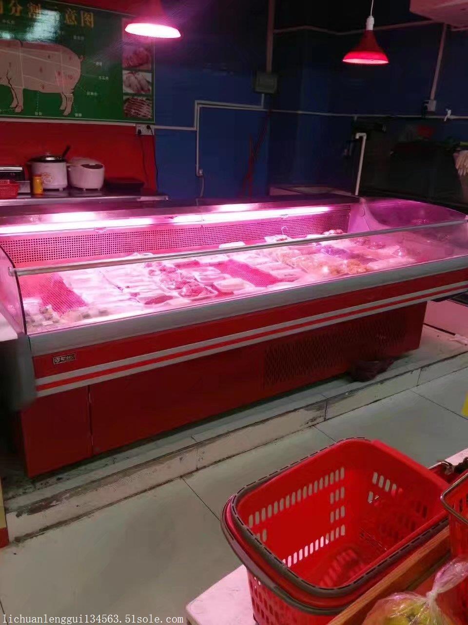 力川猪肉柜冷鲜肉展示柜猪肉冷藏保鲜柜点菜柜风冷卧式熟食柜商用